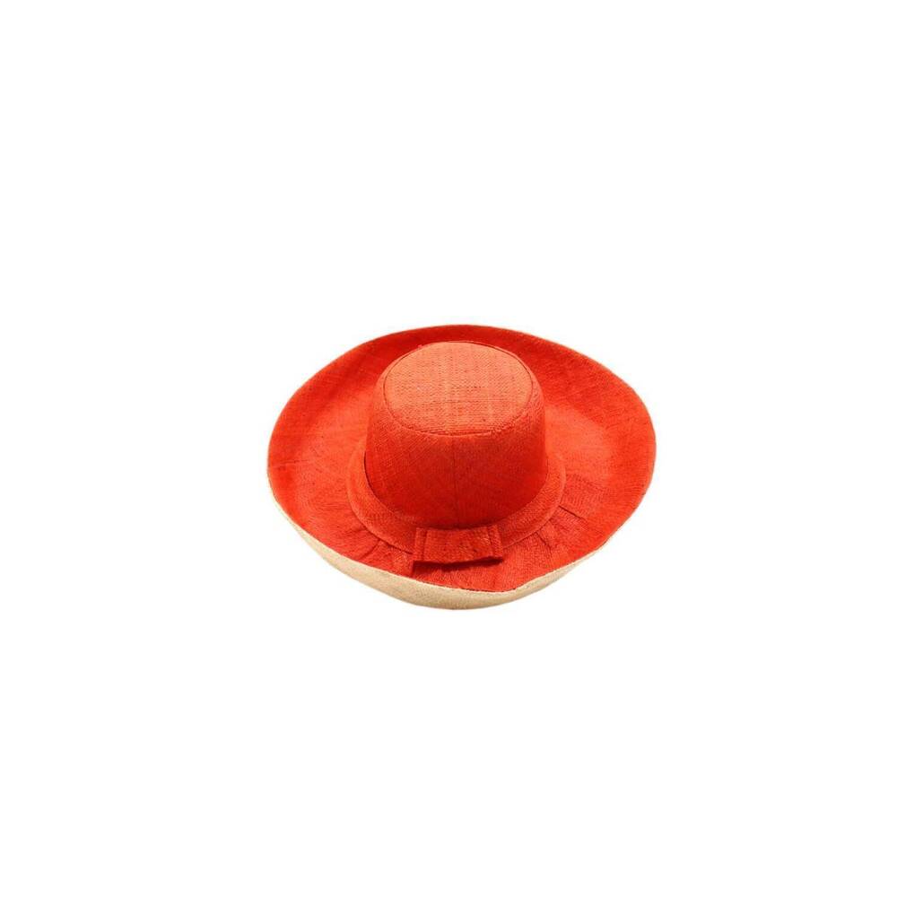 NEW SHEBOBO women's monica wide brim sun hats in coral two tone